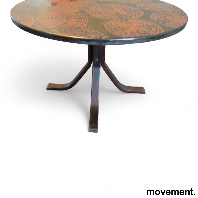 Vintage loungebord Ø=75cm, høyde - 2 / 2