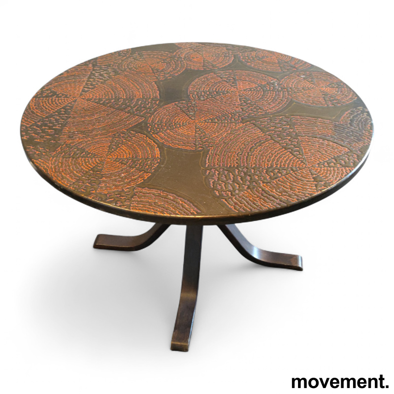 Vintage loungebord Ø=75cm, høyde - 1 / 2