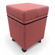 SMS box Vinrødt stoff (Kvadrat - 2 / 3