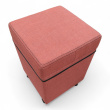 SMS box Vinrødt stoff (Kvadrat - 1 / 3