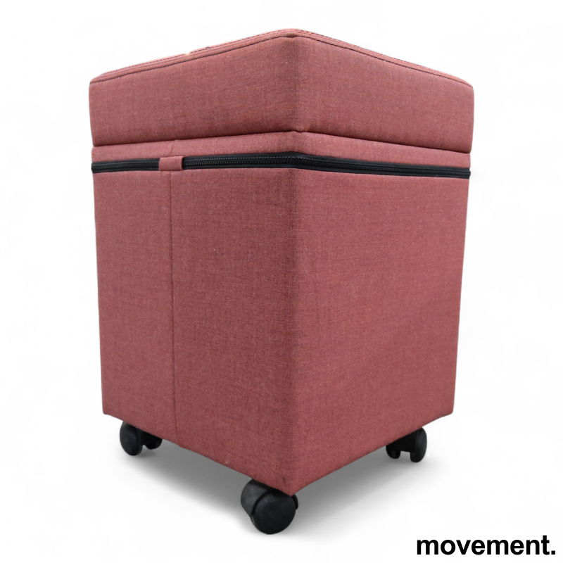SMS box Vinrødt stoff (Kvadrat - 3 / 3