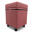 SMS box Vinrødt stoff (Kvadrat - 3 / 3
