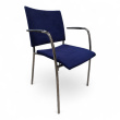 Spira armchair 4 legs Blått stoff - 1 / 3
