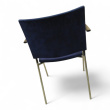 Spira armchair 4 legs Blått stoff - 2 / 3