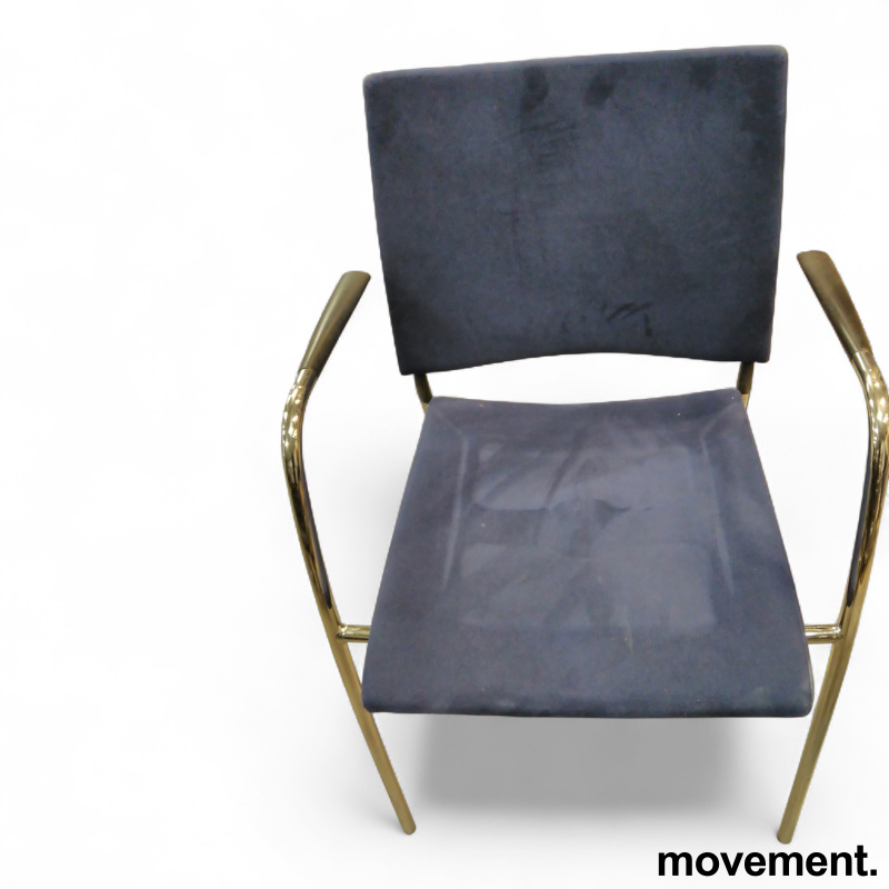 Spira armchair 4 legs Blått stoff - 3 / 3