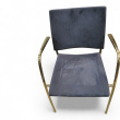 Spira armchair 4 legs Blått stoff - 3 / 3