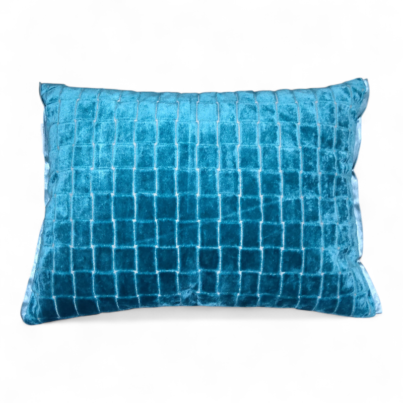 Pute 40x28cm Turkis velour, Pent