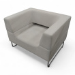 Hal 101, 100cm Lyst grått stoff, - 2 / 3