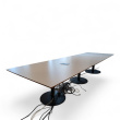 Møtebord 390x120cm Lys grå laminat, - 3 / 4