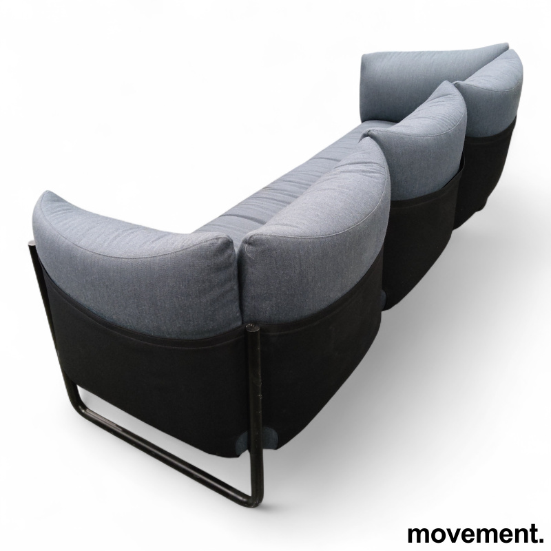 Rho 3-seter sofa Blått ullstoff, - 3 / 3