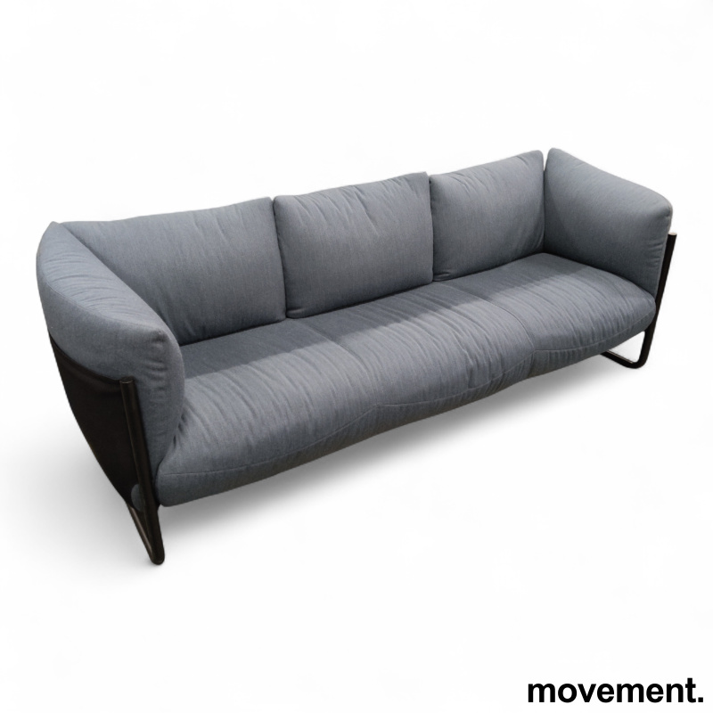 Rho 3-seter sofa Blått ullstoff, - 1 / 3