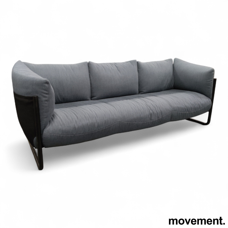 Rho 3-seter sofa Blått ullstoff, - 2 / 3