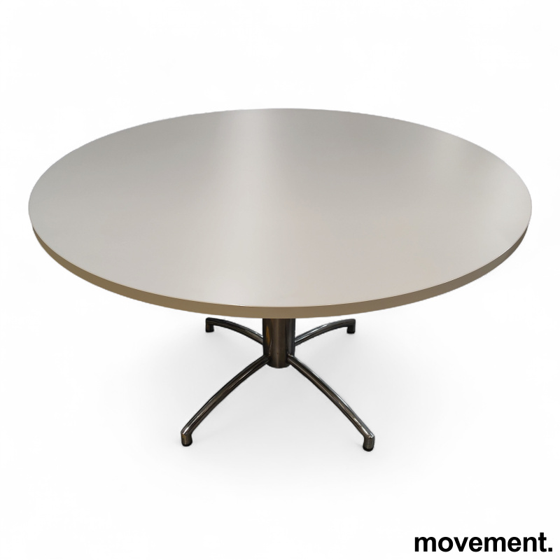 Avec Ø=120cm Hvit laminat, krom - 1 / 2