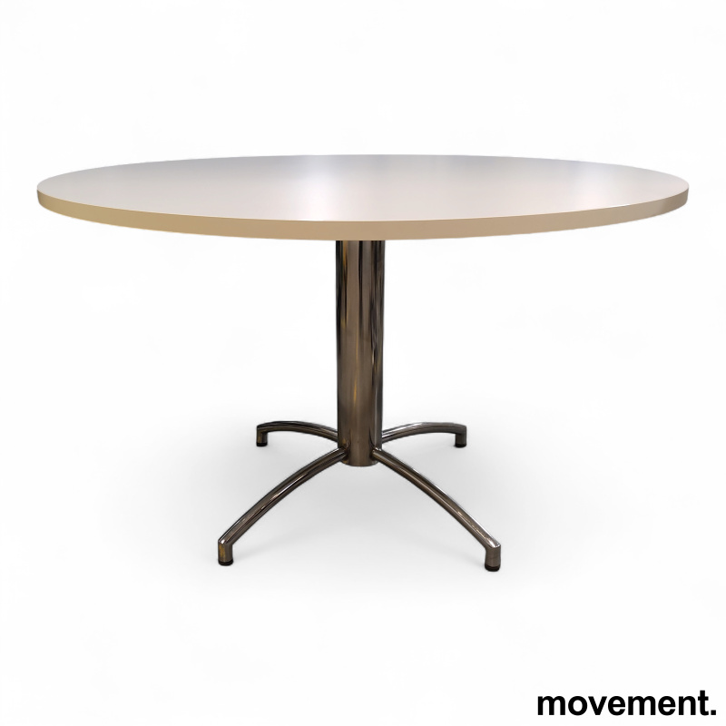Avec Ø=120cm Hvit laminat, krom - 2 / 2