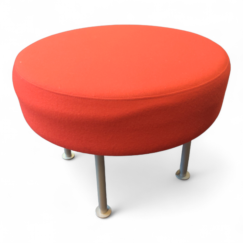 Longo puff Ø=60cm, høyde 46cm Rødt