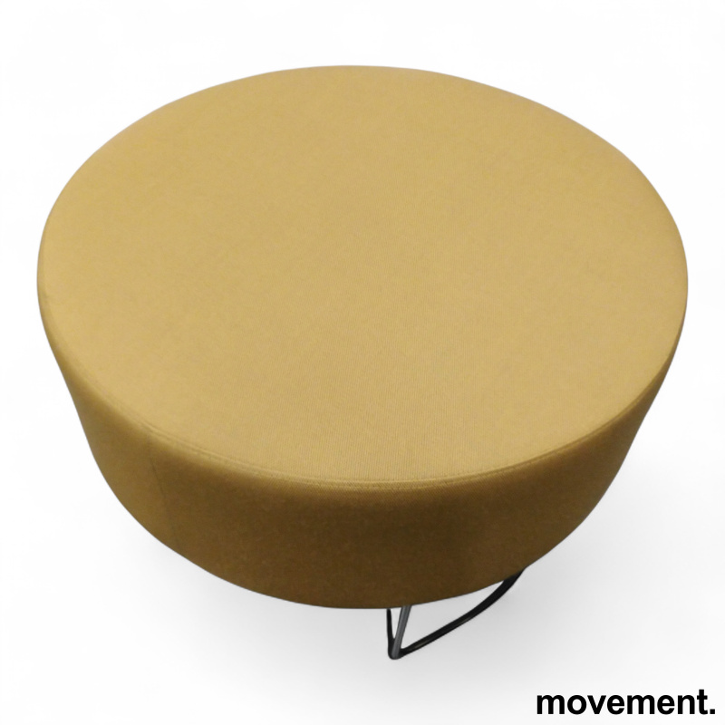 Pivot puff Ø=68cm Gult stoff (GU - 1 / 2