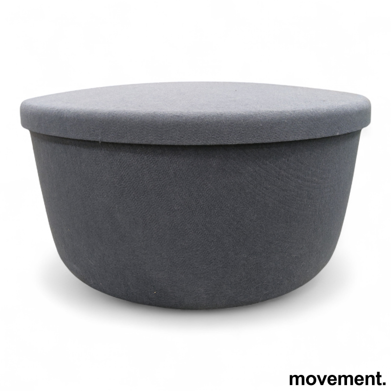 Hide pouf large Blått stoff, Pent - 2 / 2