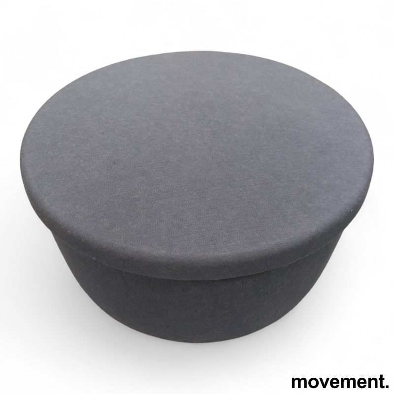 Hide pouf large Blått stoff, Pent - 1 / 2