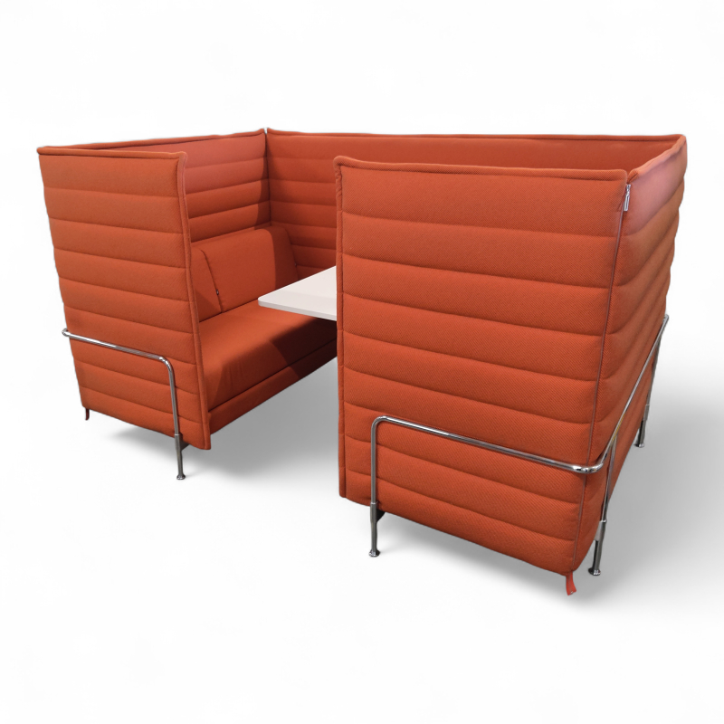 Alcove Cabin m/bord Rødorange