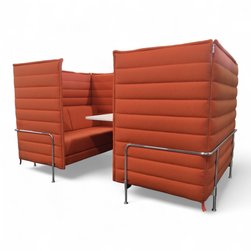 Alcove Cabin m/bord Rødorange