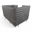 Alcove Cabin m/bord Blått stoff, - 3 / 5