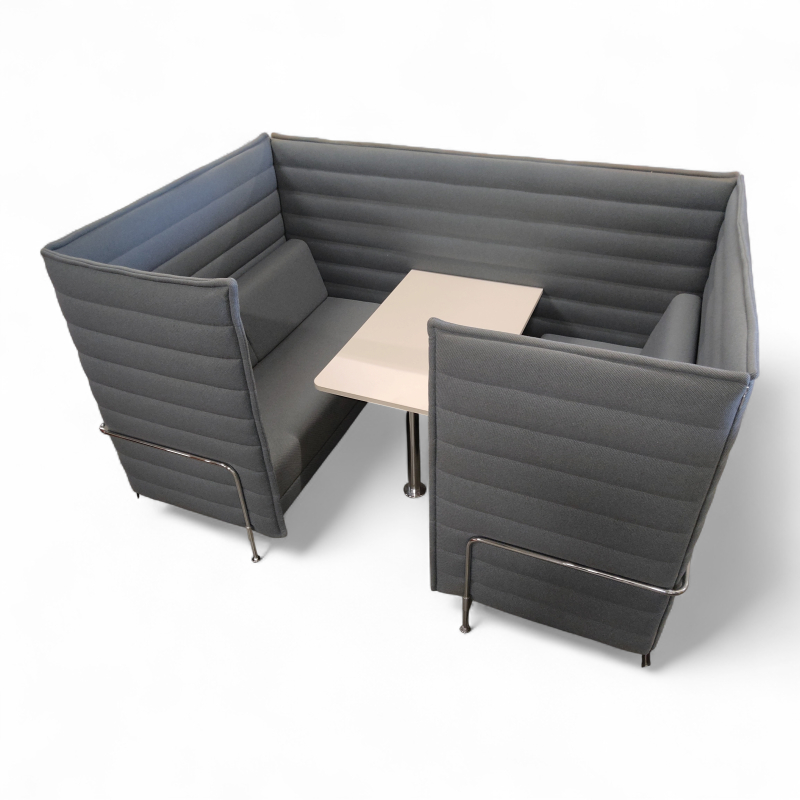 Alcove Cabin m/bord Blått stoff,