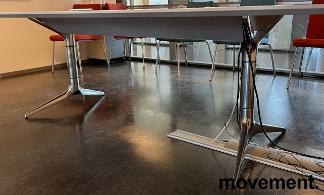 HideTech møtebord 240x140cm Lys grå