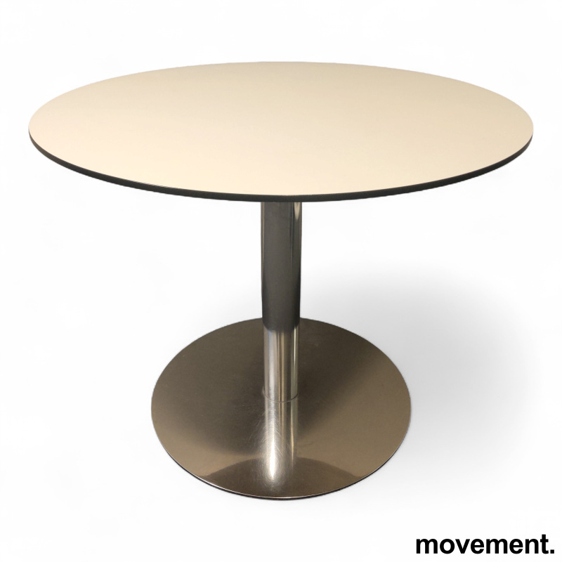 Kantinebord Ø=90cm Hvit laminat, - 1 / 2