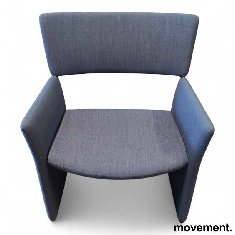 Crown Easy Chair Lyst blått stoff - 1 / 3