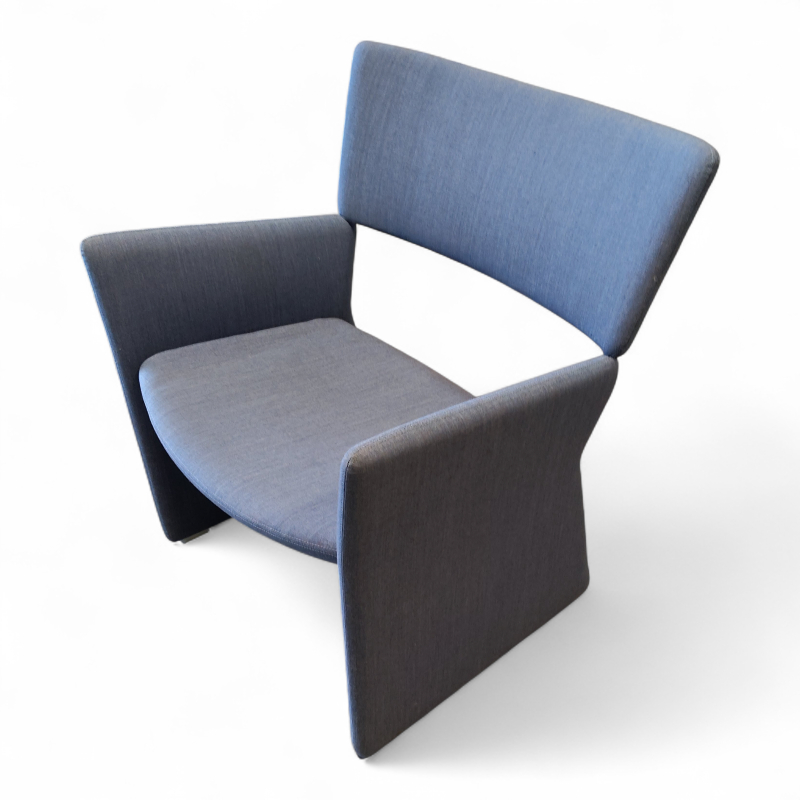 Crown Easy Chair Lyst blått stoff