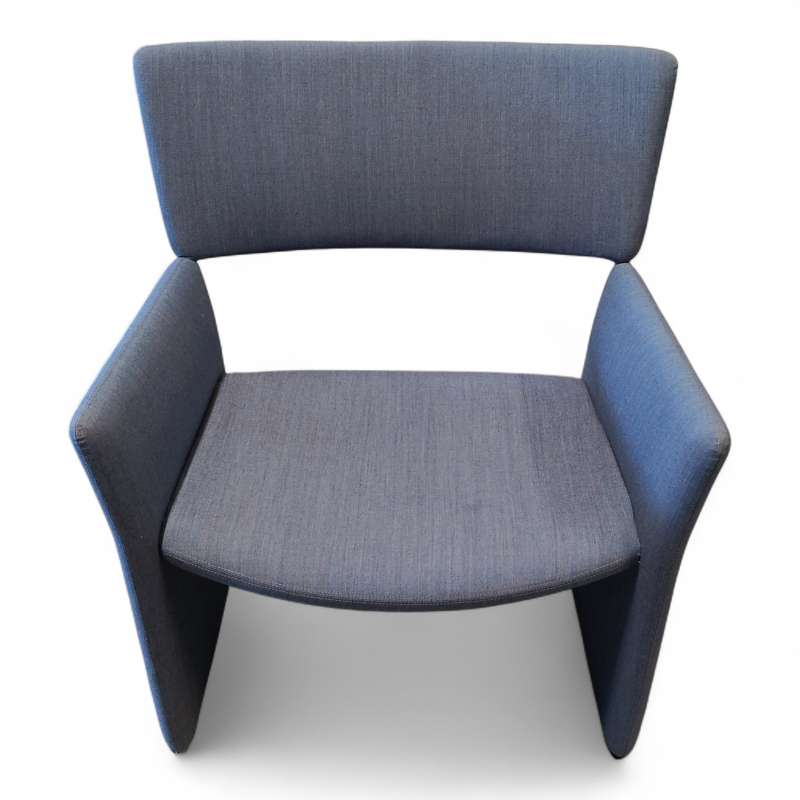 Crown Easy Chair Lyst blått stoff