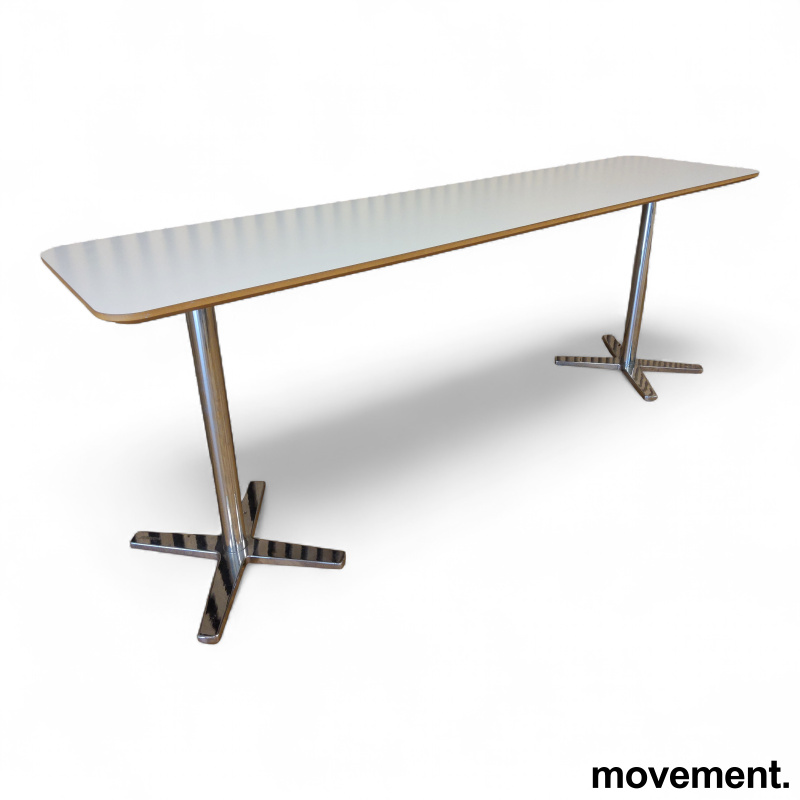 Centrum bord 200x50cm Hvit laminat, - 1 / 2