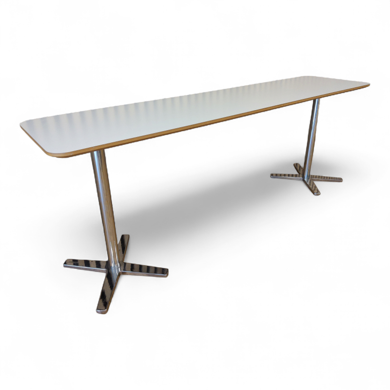 Centrum bord 200x50cm Hvit laminat,