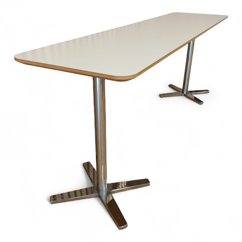 Centrum bord 200x50cm Hvit laminat,