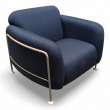 Mega armchair Blått stoff, grått - 1 / 3
