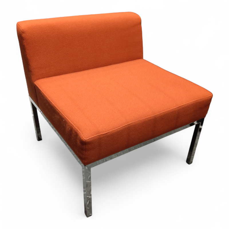Cube sofamodul med rygg Rødorange
