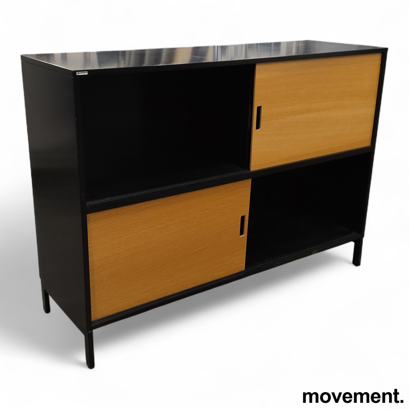 Neat skap 2A4 120cm sort med - 1 / 3