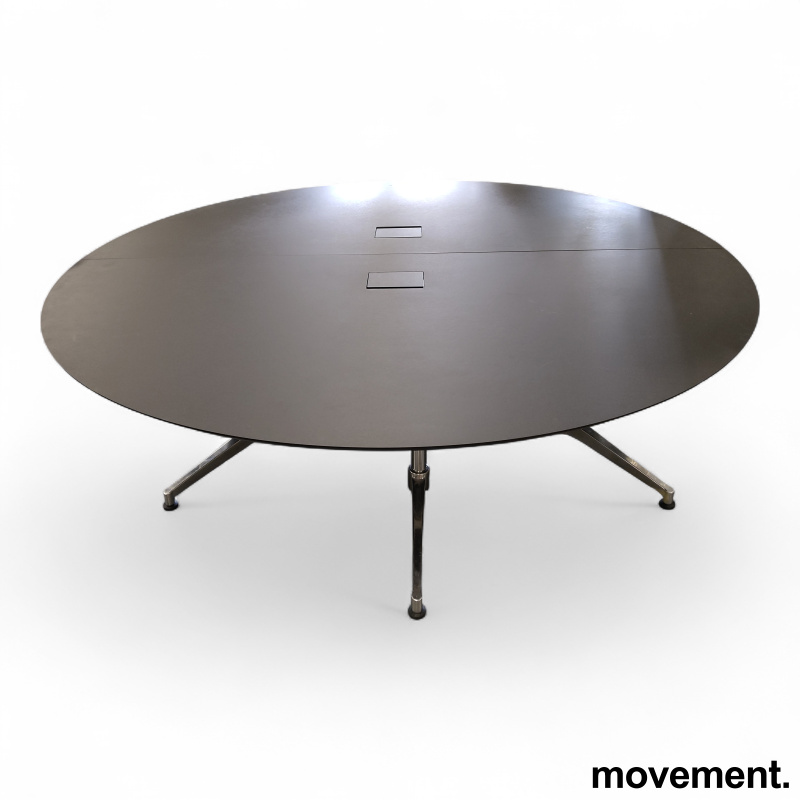 U.R møtebord Ø=250cm Sort linoleum, - 1 / 3