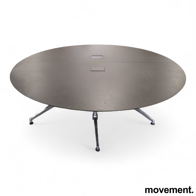U.R møtebord Ø=250cm Sort linoleum, - 2 / 3