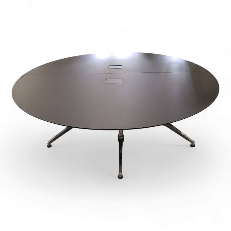 U.R møtebord Ø=250cm Sort linoleum,