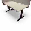P-serie 160x80cm Hvit laminat, sort - 1 / 2