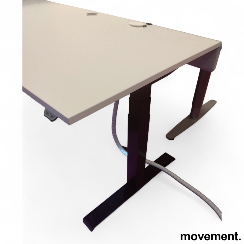 P-serie 160x80cm Hvit laminat, sort - 2 / 2