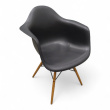 Eames plastic armchair DAW Sort, - 1 / 2