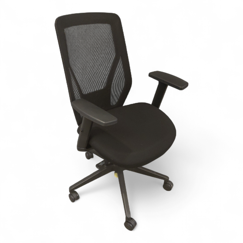 Iris kontorstol, armlene Sort mesh,