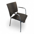 Spira armchair 4 legs Sort skinn, - 3 / 3