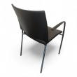 Spira armchair 4 legs Sort skinn, - 2 / 3