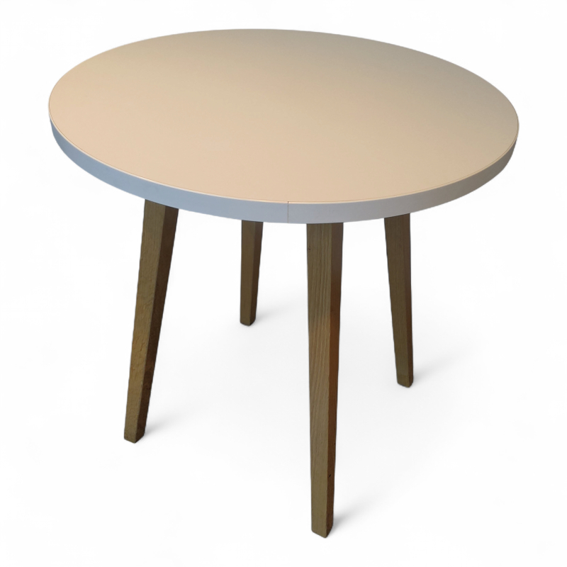 VX kafebord Ø=70cm Hvit laminat,