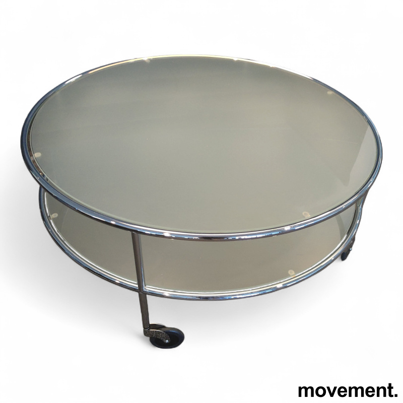 Chicago table Ø=90cm Frostet glass, - 1 / 2