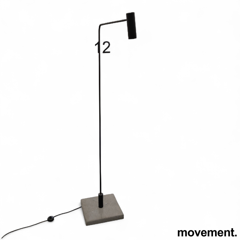 Stålampe med betongfot Sort, Pent - 2 / 3
