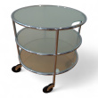 Chicago table Ø=54cm Frostet glass, - 1 / 2